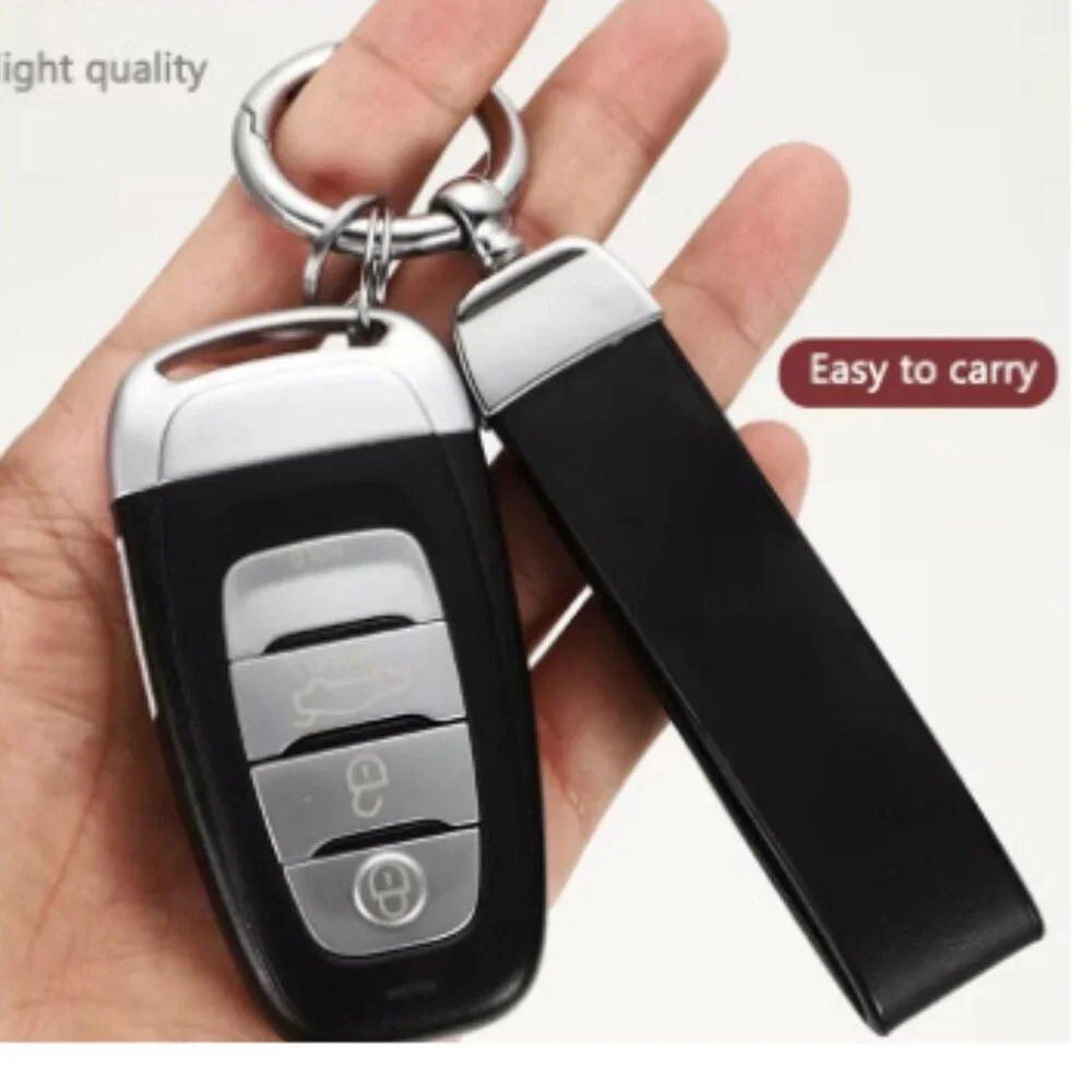 New Black PORSCHE STUTTGART HOTROD Leather Crest KeyRing Key Ch… - Picture 4 of 14